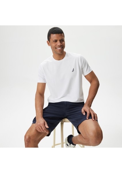 Erkek Beyaz Standart Fit T-Shirt V45277T.1BW indirimleri