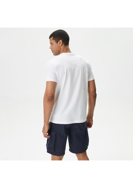 Erkek Beyaz Standart Fit T-Shirt V45277T.1BW