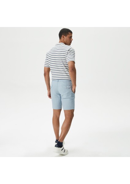 Erkek Mavi Slim Fit Keten Şort B35214T.4AX fiyatları