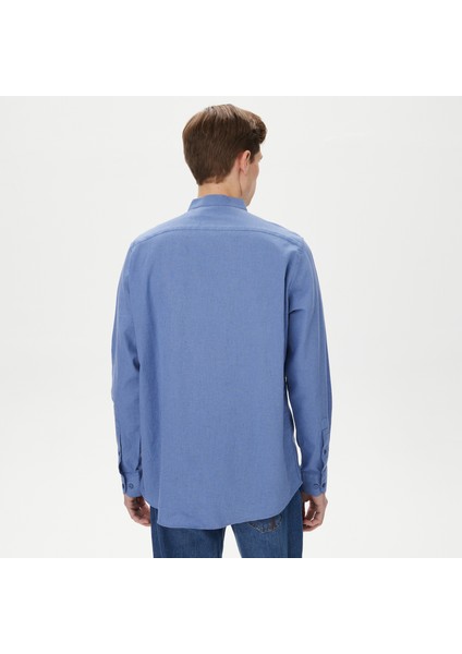 Erkek Mavi Classic Fit Keten Gömlek W45457T.4MY fiyatları