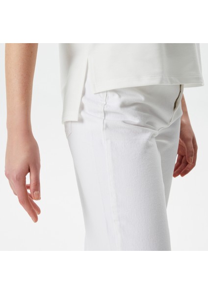 Kadın Beyaz Regular Fit Çizgili T-Shirt 45V715T.1BW