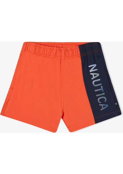 Nautıca Erkek Çocuk Turuncu Renk Bloklu Şort Mayo TB35502T.8TR