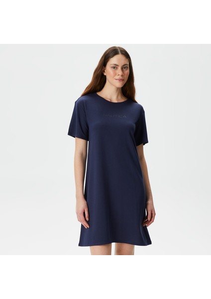 Nautıca Kadın Lacivert Relaxed Fıt Kısa Kollu Elbise 45D412T.4VN fiyatları