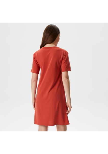 Nautıca Kadın Kiremit Relaxed Fıt Kısa Kollu Elbise 45D412T.6XP fiyatları