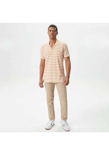 Nautıca Erkek Turuncu Classıc Fıt Kısa Kollu Çizgili Polo K45314T.80E modelleri