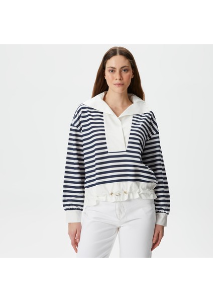 Nautıca Kadın Lacivert Relaxed Fıt Sweatshırt 45K505T.4VN