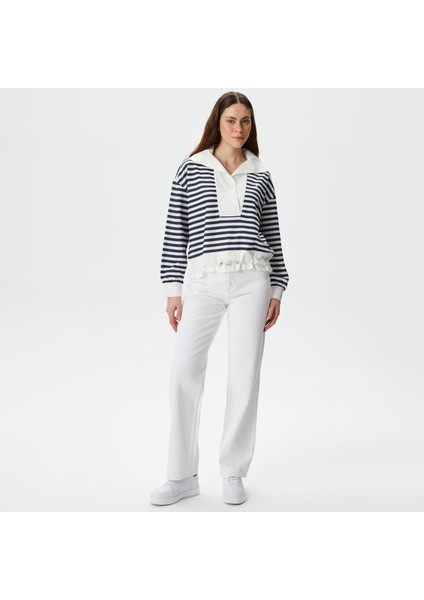 Nautıca Kadın Lacivert Relaxed Fıt Sweatshırt 45K505T.4VN