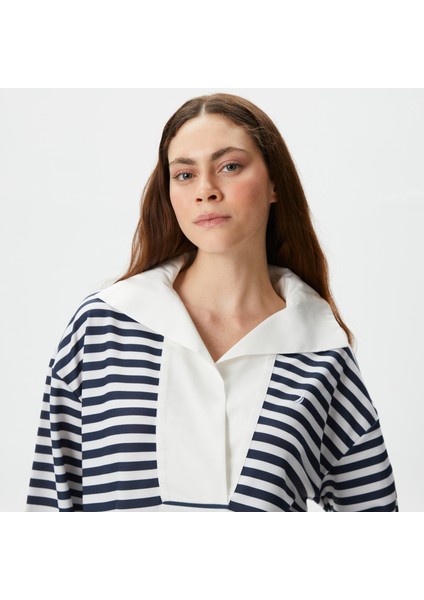 Nautıca Kadın Lacivert Relaxed Fıt Sweatshırt 45K505T.4VN