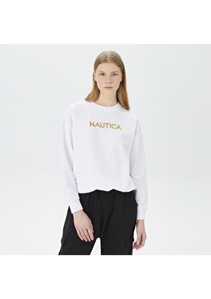 Nautıca Kadın Beyaz Relaxed Fıt Sweatshırt 45K507T.1BW