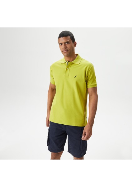 Erkek Yeşil Classic Fit Kısa Kollu Polo Yaka T-Shirt K35000T.3AH