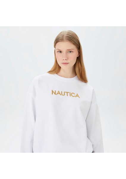 Nautıca Kadın Beyaz Relaxed Fıt Sweatshırt 45K507T.1BW fırsatları