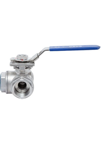 3 Yollu Tepe Flanşlı T Port Paslanmaz Dişli Küresel Vana 11/2"
