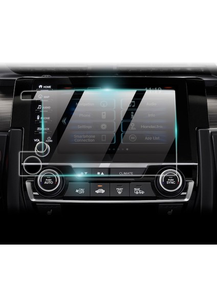 Honda 2019-2021 Civic (5 Button Version) Lx Ex Touring Si Ex-L 7 Inch Navigation Için 9h Nano Ipg Proactive Ekran Koruyucu, Pürüzsüz Cam Bitiş, Ultra Duyarlı Dokunmatik Hassasiyet, Darbeye Dayanıklı