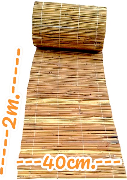 40CM.X2M. Kamış Hasır Balkon Çiti