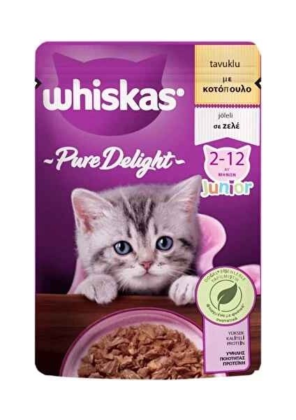 Pure Delight Tavuklu Yavru Kedi Maması 85 gr 12Lİ Paket