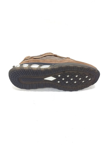 Vizon Kahve Deri Erkek Sneaker Spor Ayakkabı