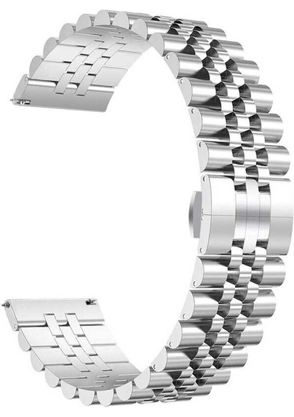 Garmin Venu 2 Için 22 mm Çift Renkli Ayarlanabilir Kopçalı Metal Kayış-Kordon Krd-36
