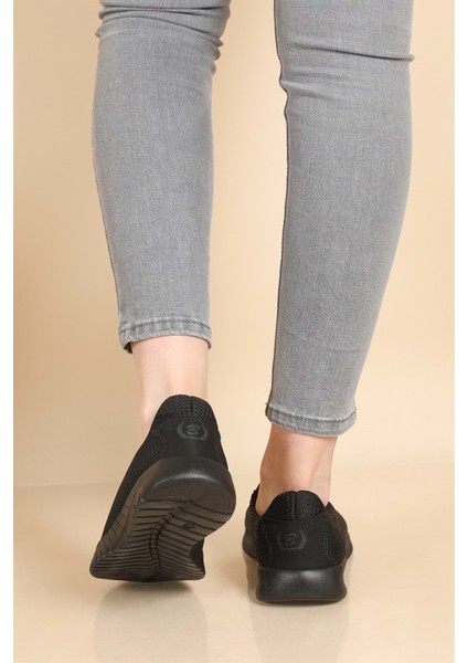 Çiğdem Lastikli Esnek Kadın Babet Spor Ayakkabı - Siyah - 37 modelleri