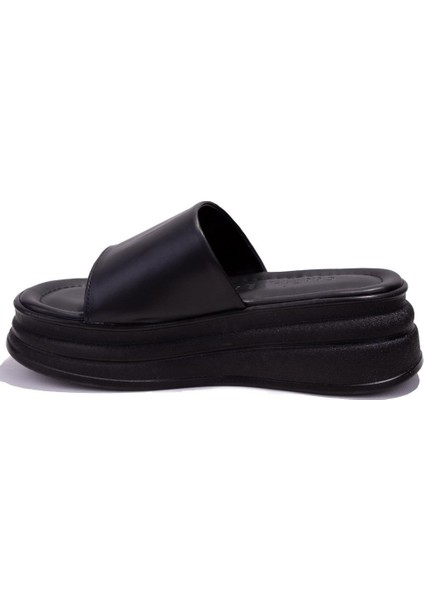 DZA07-1241302C Siyah Spor Topuklu Kadın Terlik modelleri