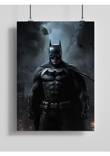 Batman Film Posteri-Çerçevesiz Parlak Fotoğraf Kağıdı