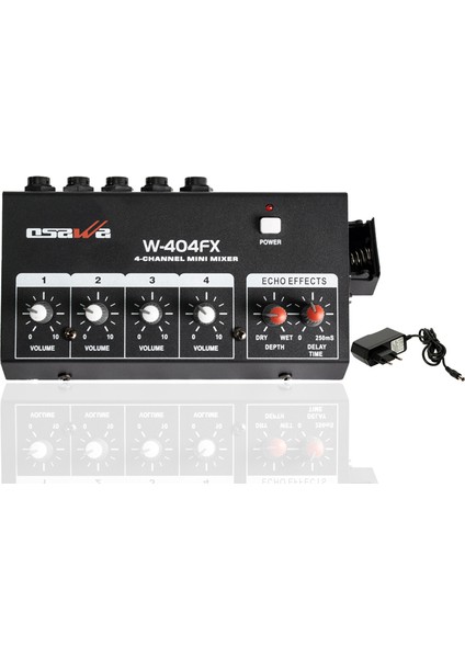 W-404FX Mik Giriş-1 Line Çıkış Ekolu Mikrofon Çoğaltıcı Mixer