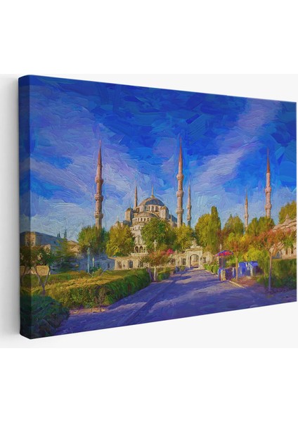 Özel Üretim Sultan Ahmet Camii Yağlıboya Görünüm Kanvas Tablo