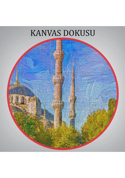 Özel Üretim Sultan Ahmet Camii Yağlıboya Görünüm Kanvas Tablo