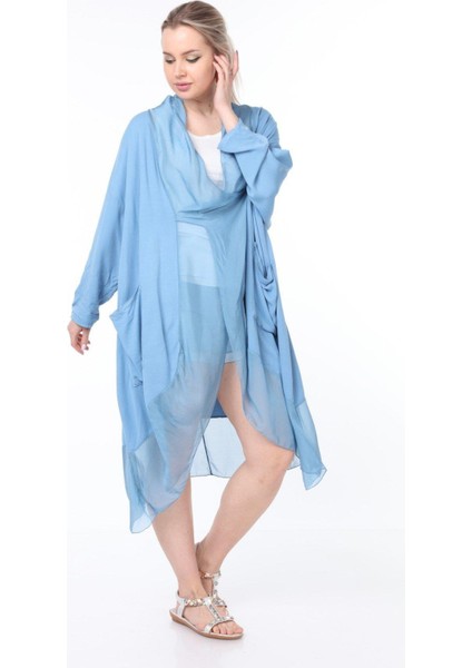 Itayan Ipek Detaylı Oversize Kaftan