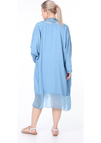 Itayan Ipek Detaylı Oversize Kaftan