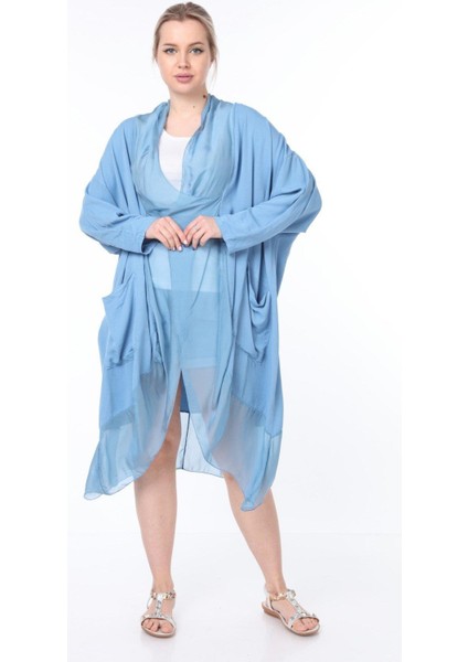Itayan Ipek Detaylı Oversize Kaftan
