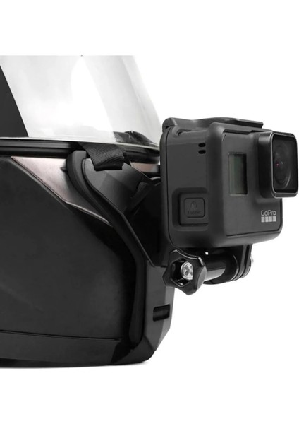 Tüm Aksiyon Kameralara Uyumlu Kask Bağlantı Kayışı Siyah