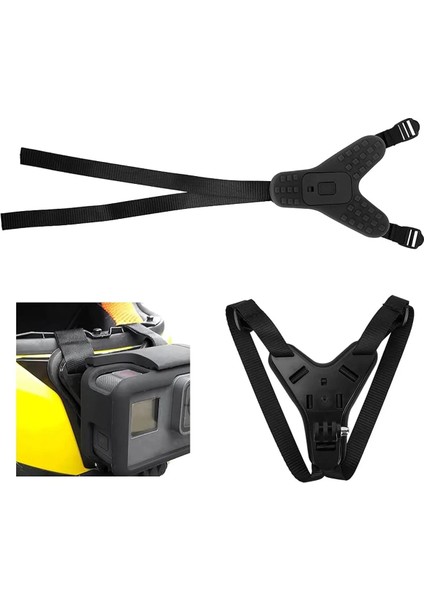 5 Parça Aksiyon Kamera Tutucu Jaw Mount Motor Kask Çene Tutma Aparatı Siyah indirimleri