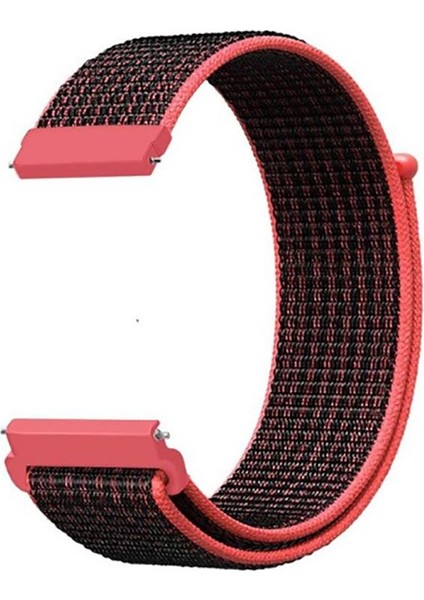 Lokmat DT95 Için 22 mm Hasır Kumaş Desenli Naylon Kayış-Kordon Krd-03