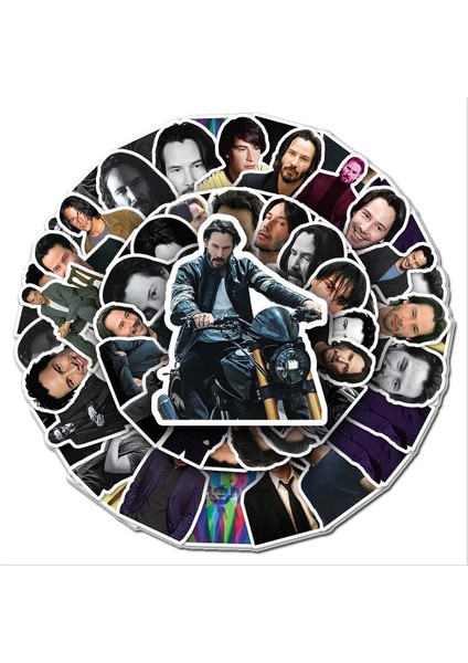 Keanu Reeves Defter Suluk Laptop Notebook Tablet Telefon Kılıf Sticker Seti