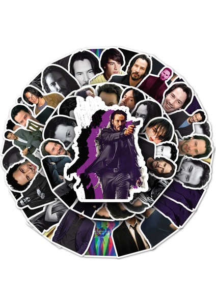 Keanu Reeves Defter Suluk Laptop Notebook Tablet Telefon Kılıf Sticker Seti