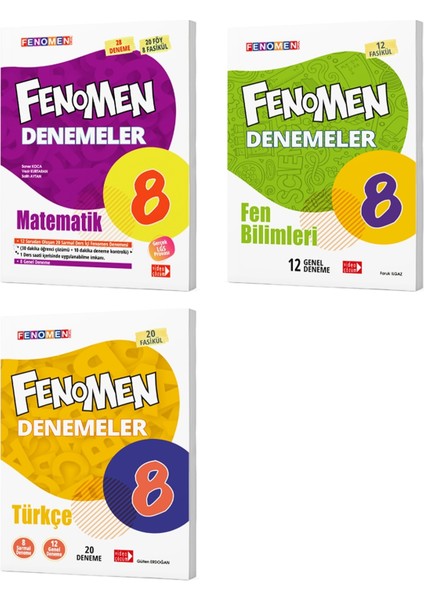 LGS 8. Sınıf Fenomen Denemeler 3lü Set