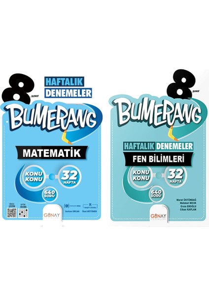 Günay Lgs 8. Sınıf 32 Haftalık Denemeler Matematik ve Fen Bilimleri