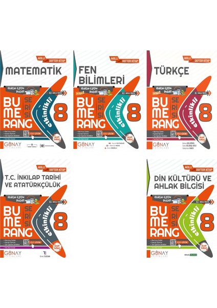 Günay Lgs 8. Sınıf Bumerang Serisi 5li Set