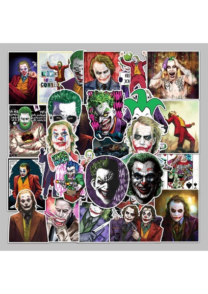 Joker Seri 2 Defter Suluk Laptop Notebook Tablet Telefon Kılıf Sticker Seti