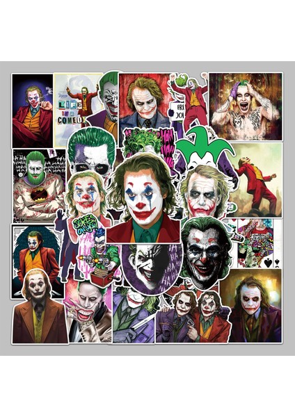 Joker Seri 1 Defter Suluk Laptop Notebook Tablet Telefon Kılıf Sticker Seti