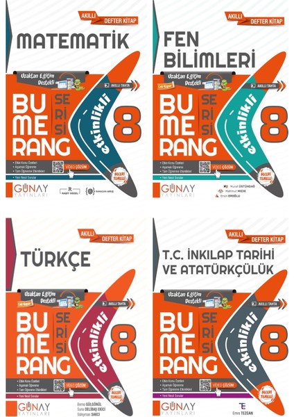 Günay Lgs 8. Sınıf Bumerang Serisi 4lü Set