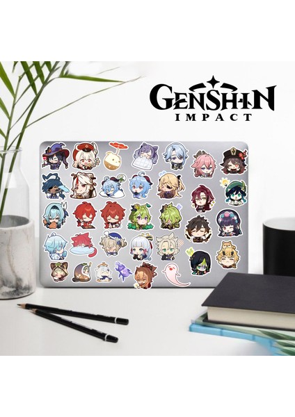 Genshin Defter Suluk Laptop Notebook Tablet Telefon Kılıf Sticker Seti