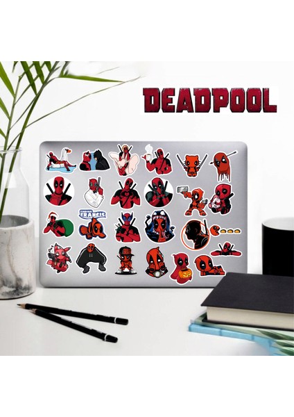 Deadpool Defter Suluk Laptop Notebook Tablet Telefon Kılıf Sticker Seti