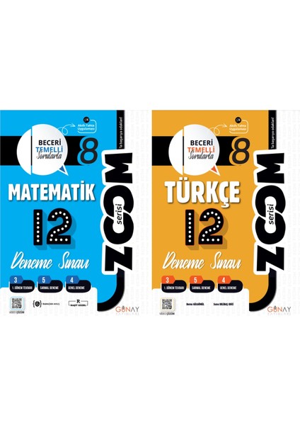 Günay Lgs 8. Sınıf Branş Denemeleri Matematik ve Türkçe