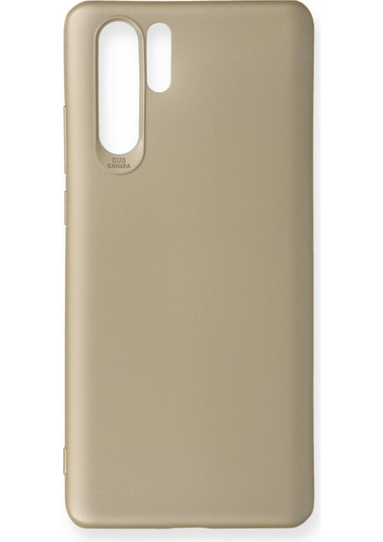 Huawei P30 Pro Kılıf Premium Rubber Silikon - Gold 24051