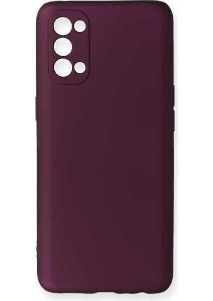 Oppo Reno 4 Kılıf Premium Rubber Silikon - Mürdüm 24051