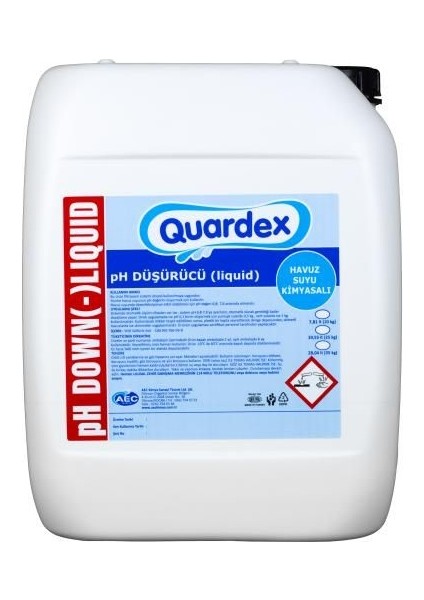 Havuznet Quardex Havuz Suyu Ph Düşürücü Sıvı 25LT