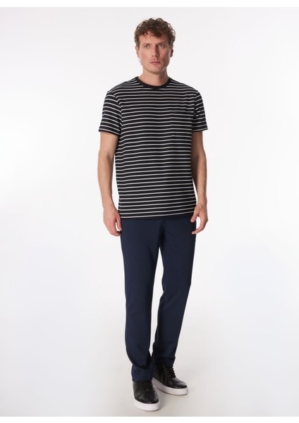 Bisiklet Yaka Çizgili Lacivert Erkek T-Shirt F4SM-TST 0259 fiyatları