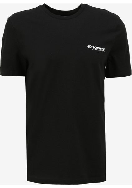 Siyah Erkek Bisiklet Yaka T-Shirt D4SM-TST3294