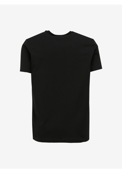 Siyah Erkek Bisiklet Yaka T-Shirt D4SM-TST3294